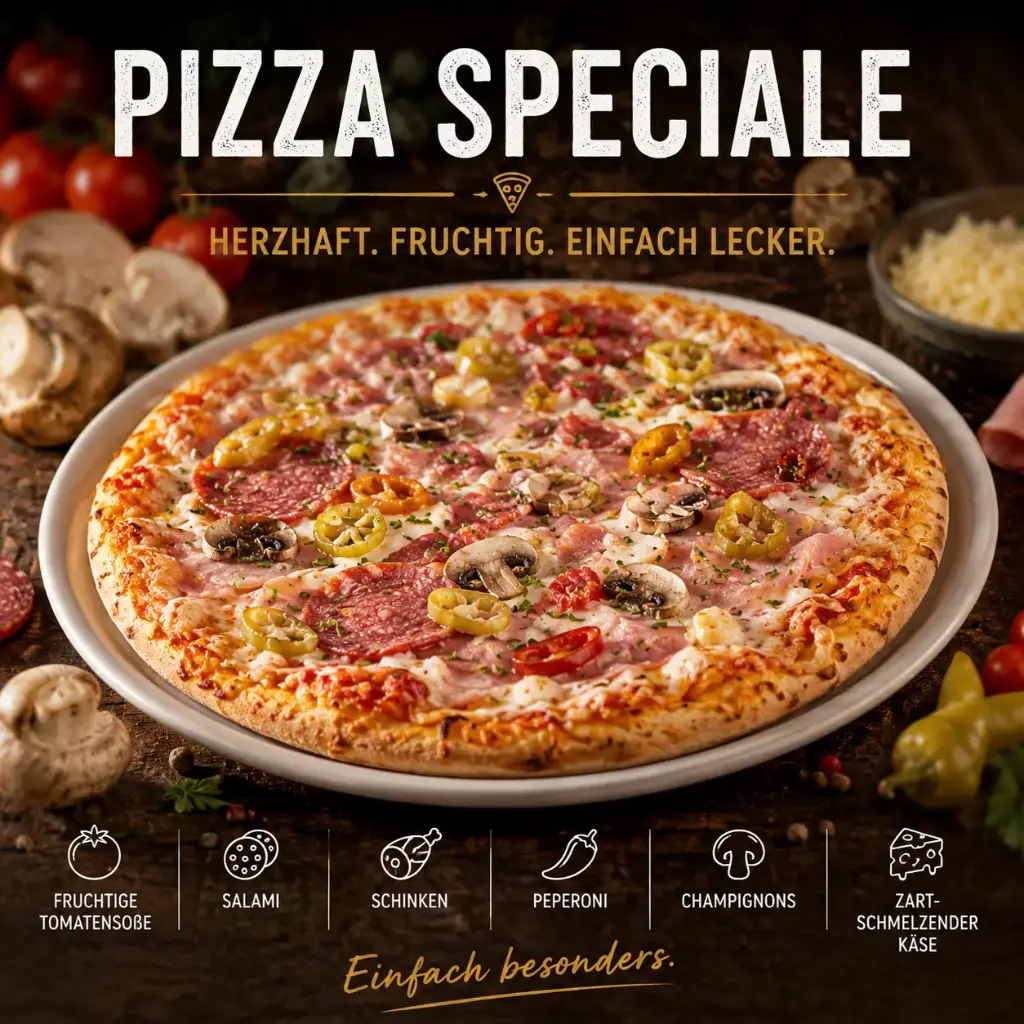 Frischteigpizza Speciale Ø20cm (5 Stück)