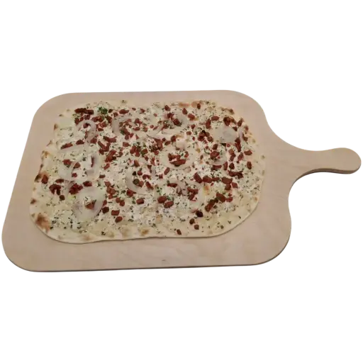Veganer Flammkuchen "SpÄck und Zwiebel" 35x26cm (vorgebacken)